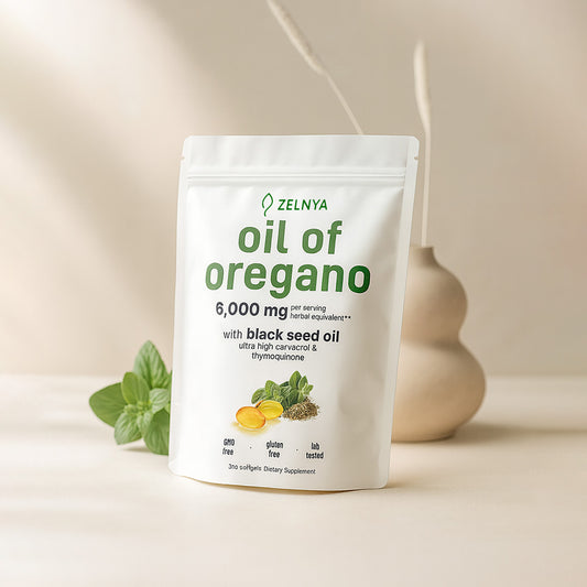 Aceite de Orégano 6000mg con Aceite de Comino Negro – Bienestar General