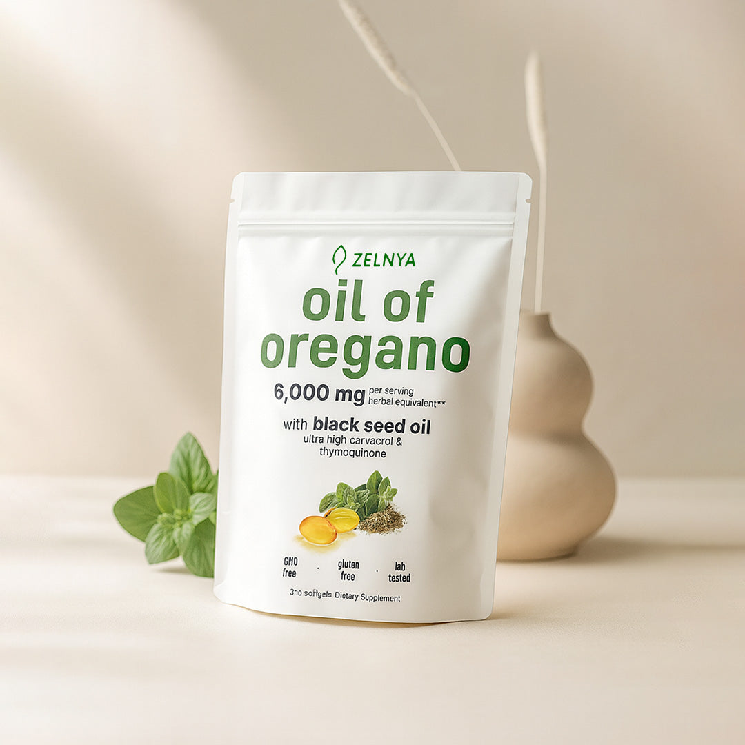 Aceite de Orégano 6000mg con Aceite de Comino Negro – Bienestar General