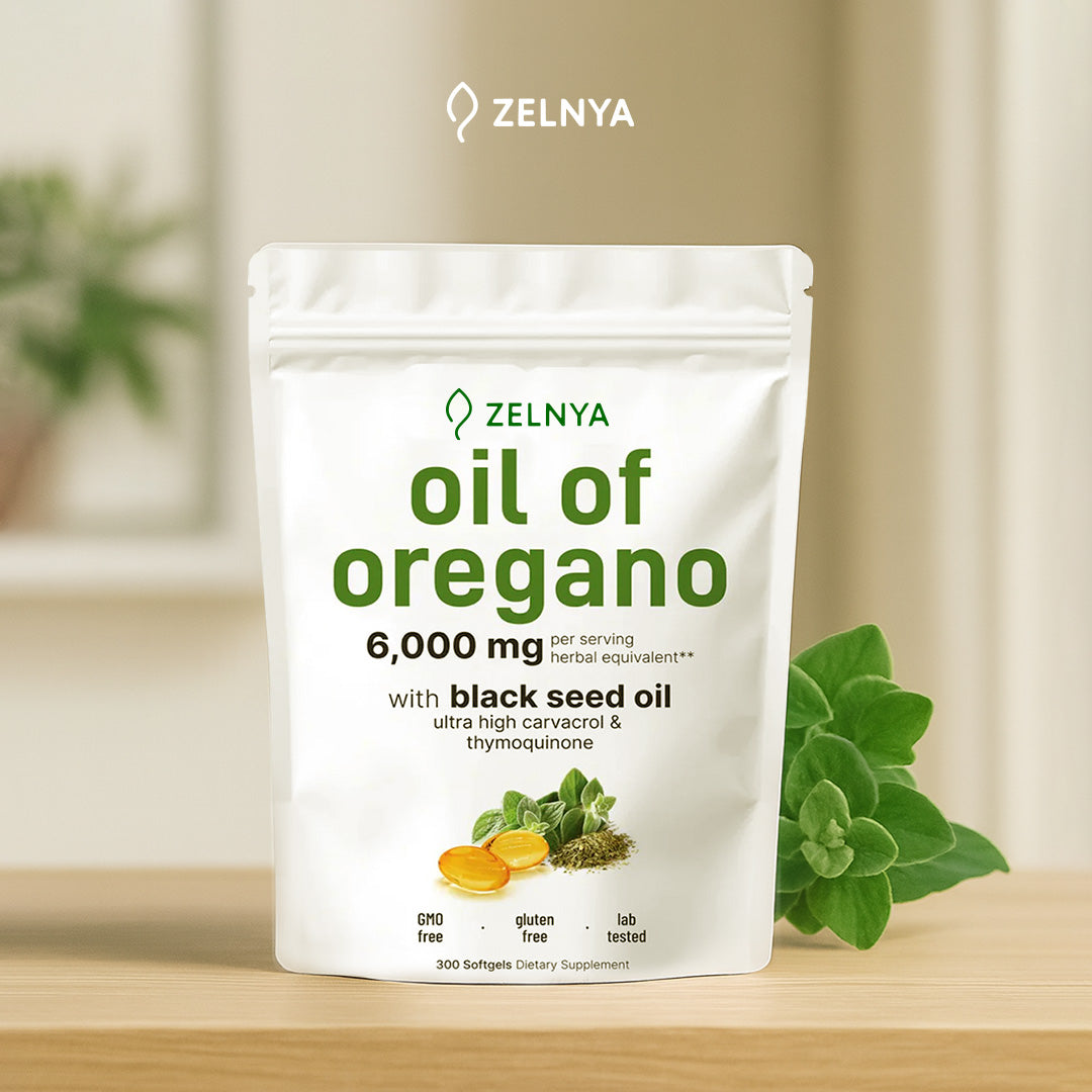 Aceite de Orégano 6000mg con Aceite de Comino Negro – Bienestar General