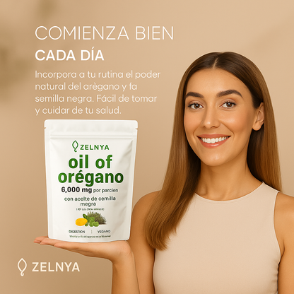 Aceite de Orégano 6000mg con Aceite de Comino Negro – Bienestar General